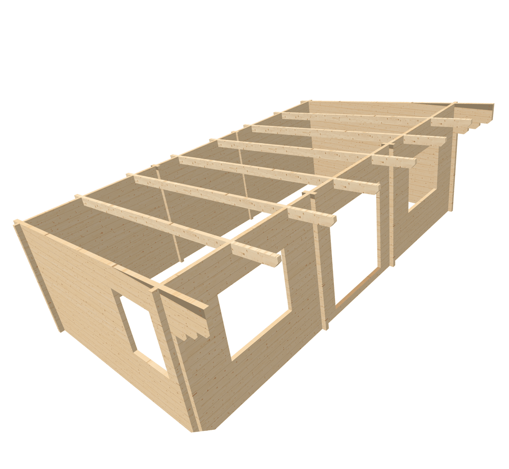 TBS143 Log Cabin | 7.5x4.0m Plan