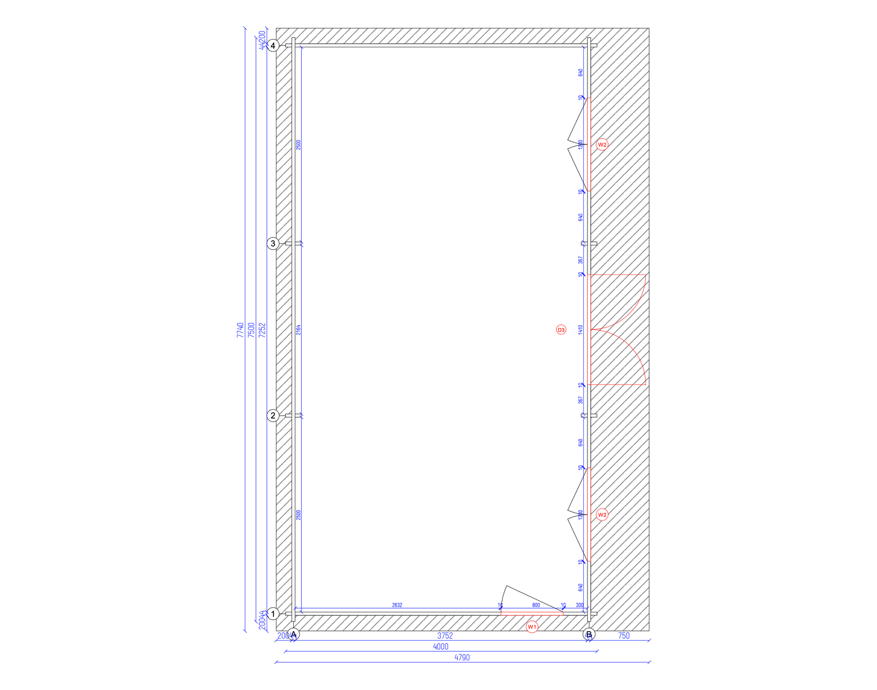 TBS143 Log Cabin | 7.5x4.0m Blueprint
