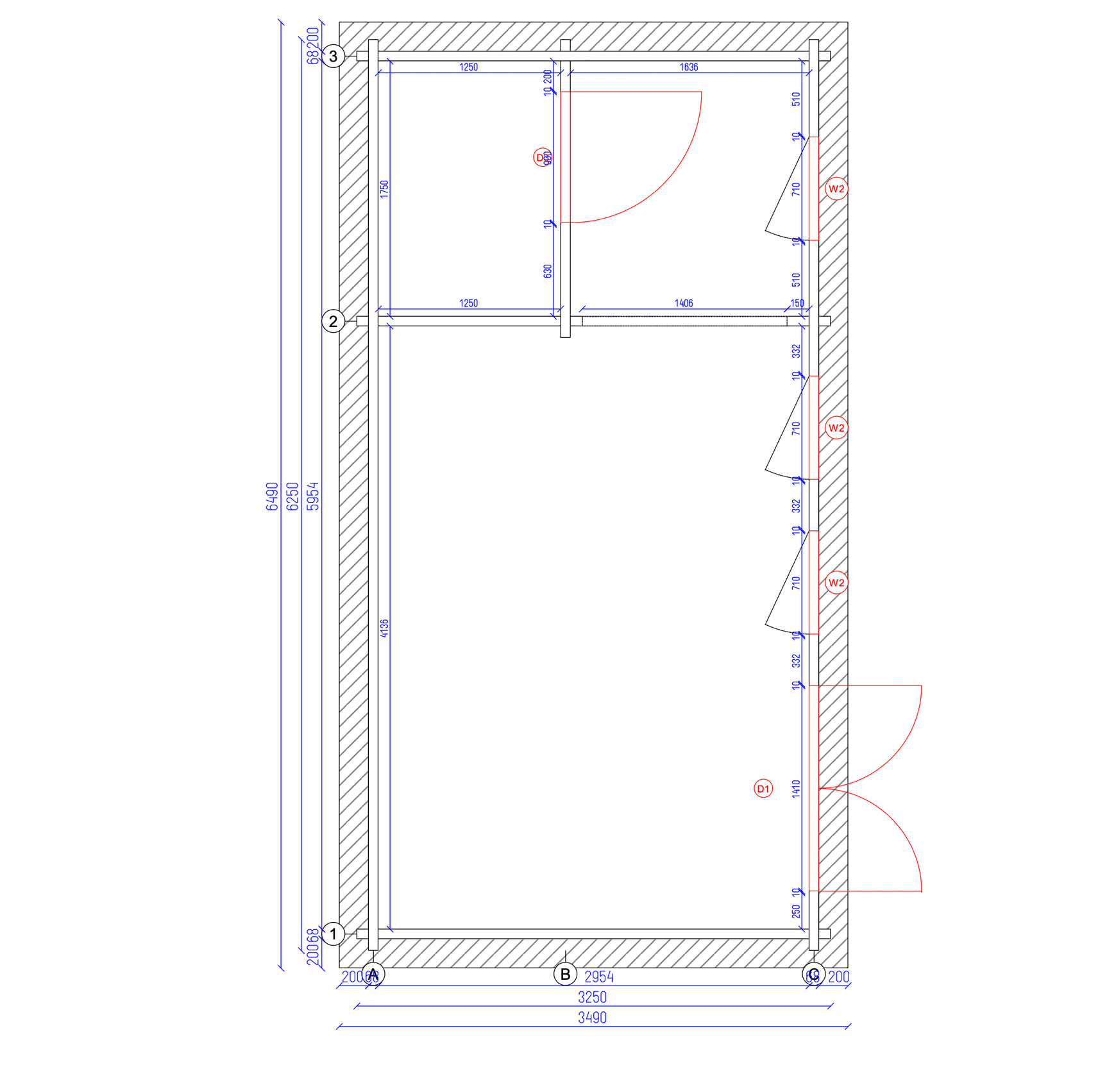 TBS150 Log Cabin | 6.5x2.75m Blueprint