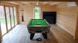 TBS152 L-Shaped Log Cabin | 8.0x8.0m Pool Table