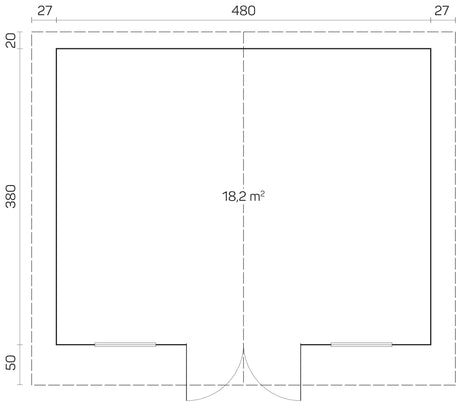 BIDASOA 5.0x4.0m Log Cabin Blueprint