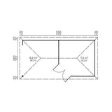 CATANIA 5.8x3.0m Log Cabin Blueprint