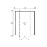 COLORADO 3.0x3.5m Log Cabin Blueprint