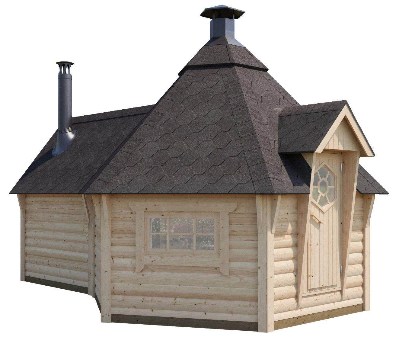 FILIP BBQ Grill Cabin + Sauna | 13m2 - Sauna Log Cabin - Timber Building Specialists
