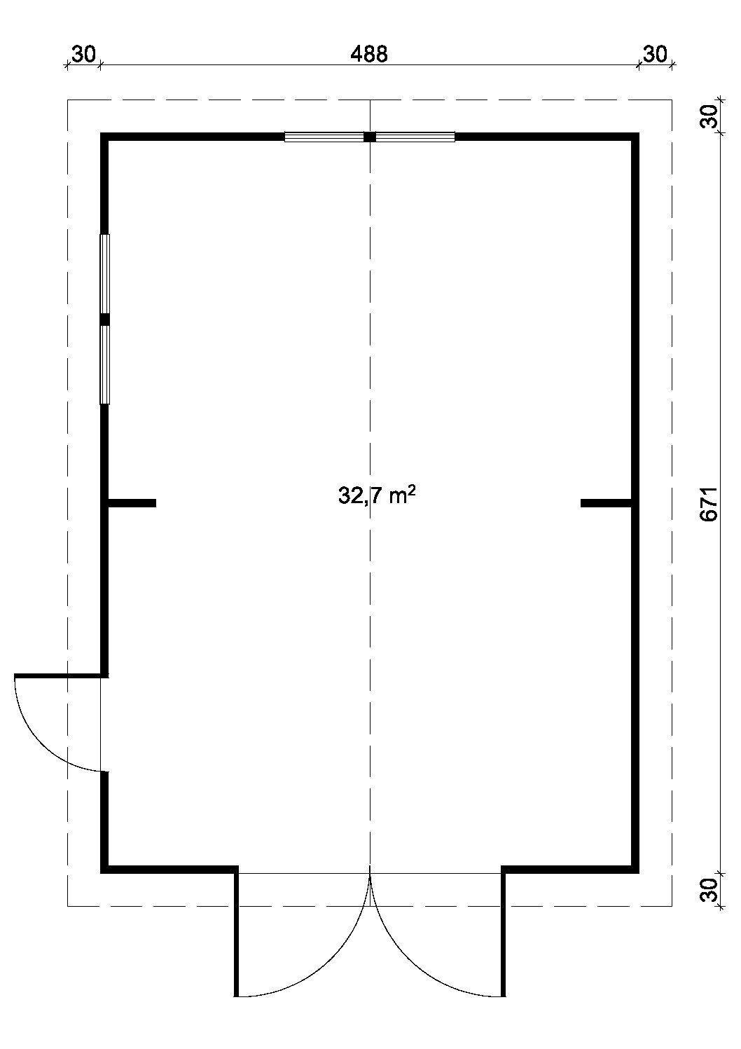 SOMERO Log Cabin Garage | 5.1x6.9m - Timber Building Specialists