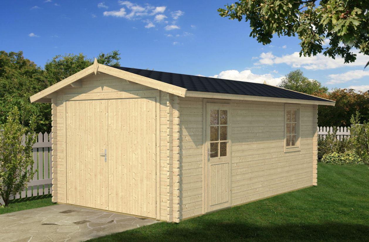 GARAGE-A Log Cabin Garage | 3.2x5.7m - Timber Building Specialists