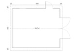 GARAGE-B Log Cabin Garage | 4.7x5.7m - Timber Building Specialists