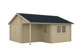 OULU Log Cabin Garage | 5.2x5.7m - Timber Building Specialists