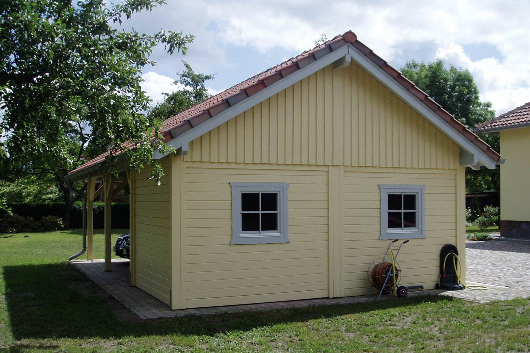 Premium Log Cabin Garage | 5.8x9.0m - Timber Building Specialists