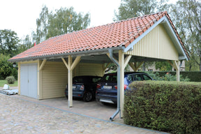 Premium Log Cabin Garage | 5.8x9.0m - Garage Log Cabin - Timber Building Specialists