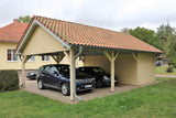 Premium Log Cabin Garage | 5.8x9.0m - Timber Building Specialists