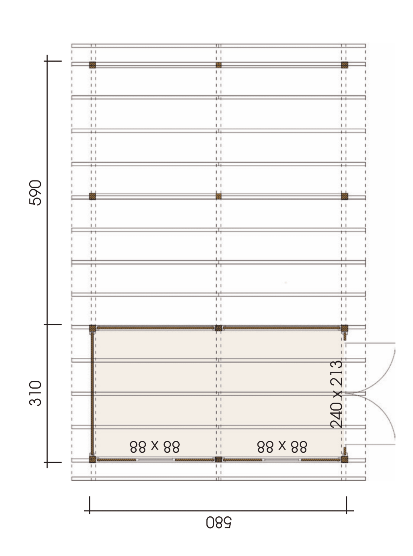 Premium Log Cabin Garage | 5.8x9.0m