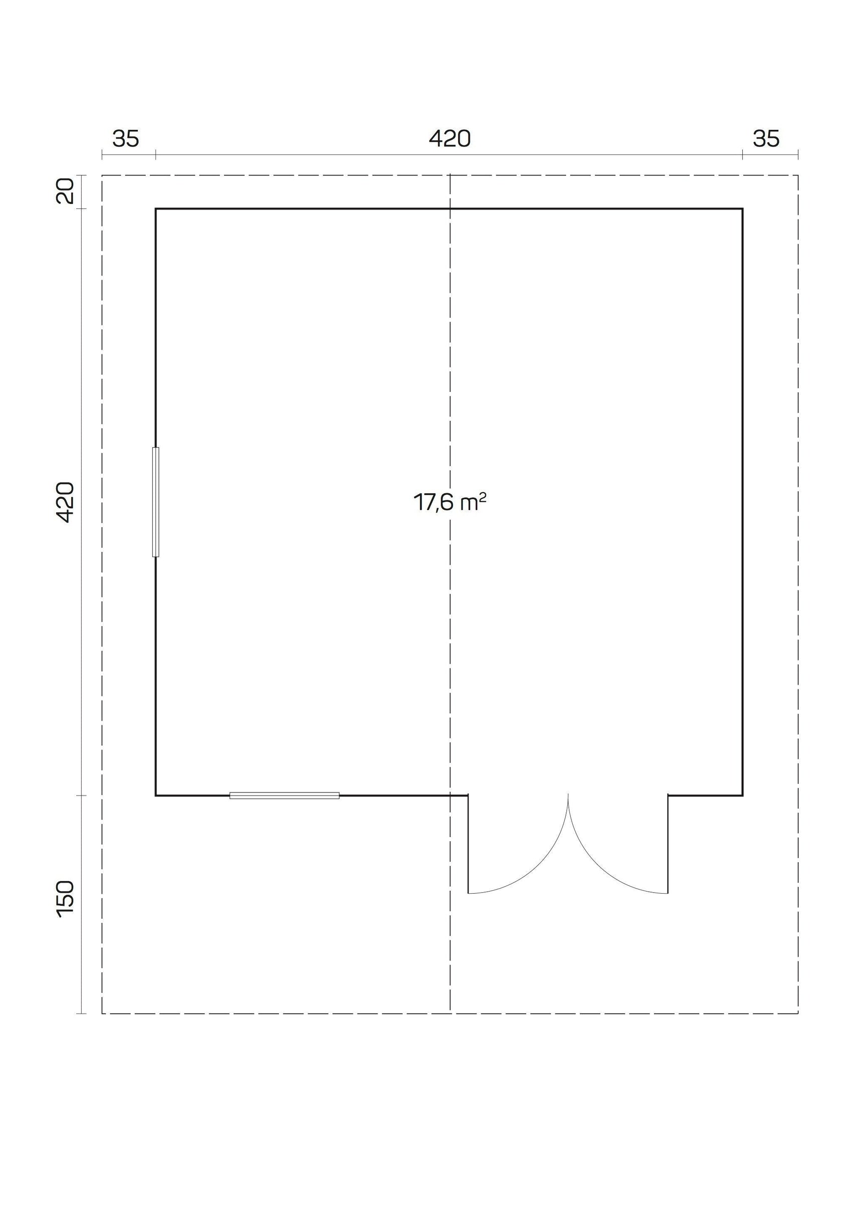 GOTLAND A Log Cabin | 4.4x4.0m - Timber Building Specialists