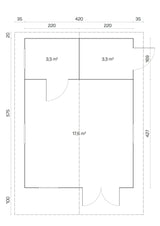 GOTLAND B Log Cabin | 4.4x6.0m - Timber Building Specialists