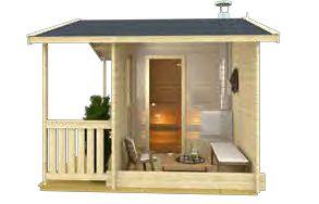 HANNU 4.0x2.2m Sauna Log Cabin Front