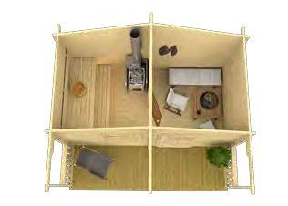 HANNU Sauna Log Cabin | 4.0x2.2m - Timber Building Specialists