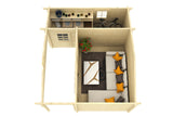 HELSINKI Log Cabin | 5.3x4.5m - Timber Building Specialists
