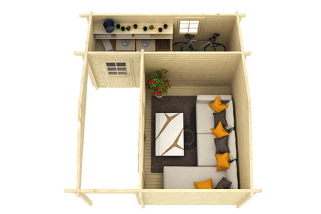 HELSINKI Log Cabin | 5.3x4.5m - Timber Building Specialists