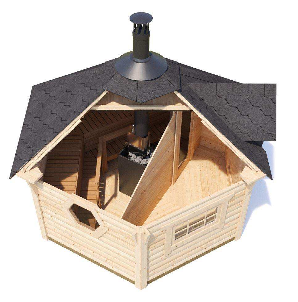 KRIS Sauna / BBQ Grill Cabin | 9 m2 - Sauna Log Cabin - Timber Building Specialists