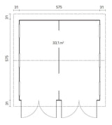KOTKA Log Cabin Garage | 6.0x6.0m - Timber Building Specialists