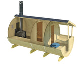 LAHTI 4.0x2.0m w/Roof Barrel Sauna Internal
