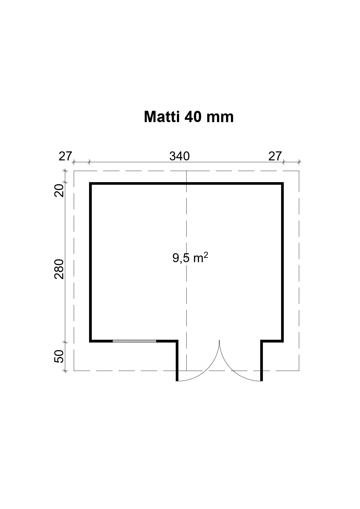 MATTI 3.6x3.0m Log Cabin blueprints