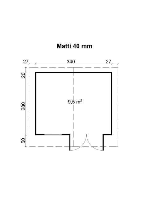 MATTI 3.6x3.0m Log Cabin blueprints