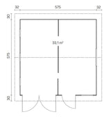 MIKKELI Log Cabin Garage | 6.0x6.0m - Timber Building Specialists