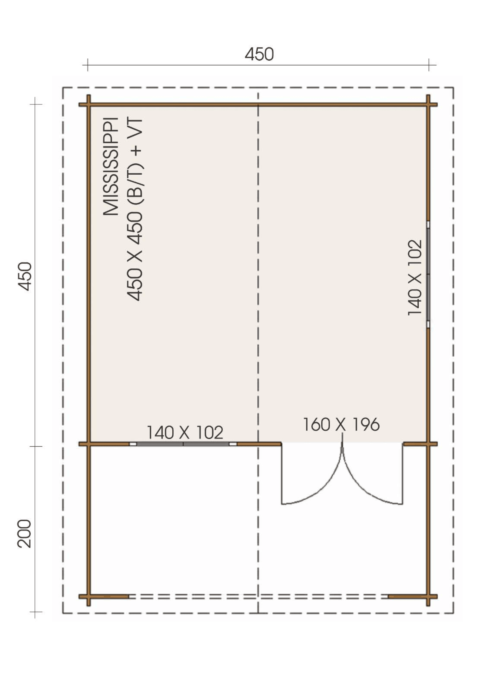 Mississippi Log Cabin | 4.5x4.5m - Timber Building Specialists