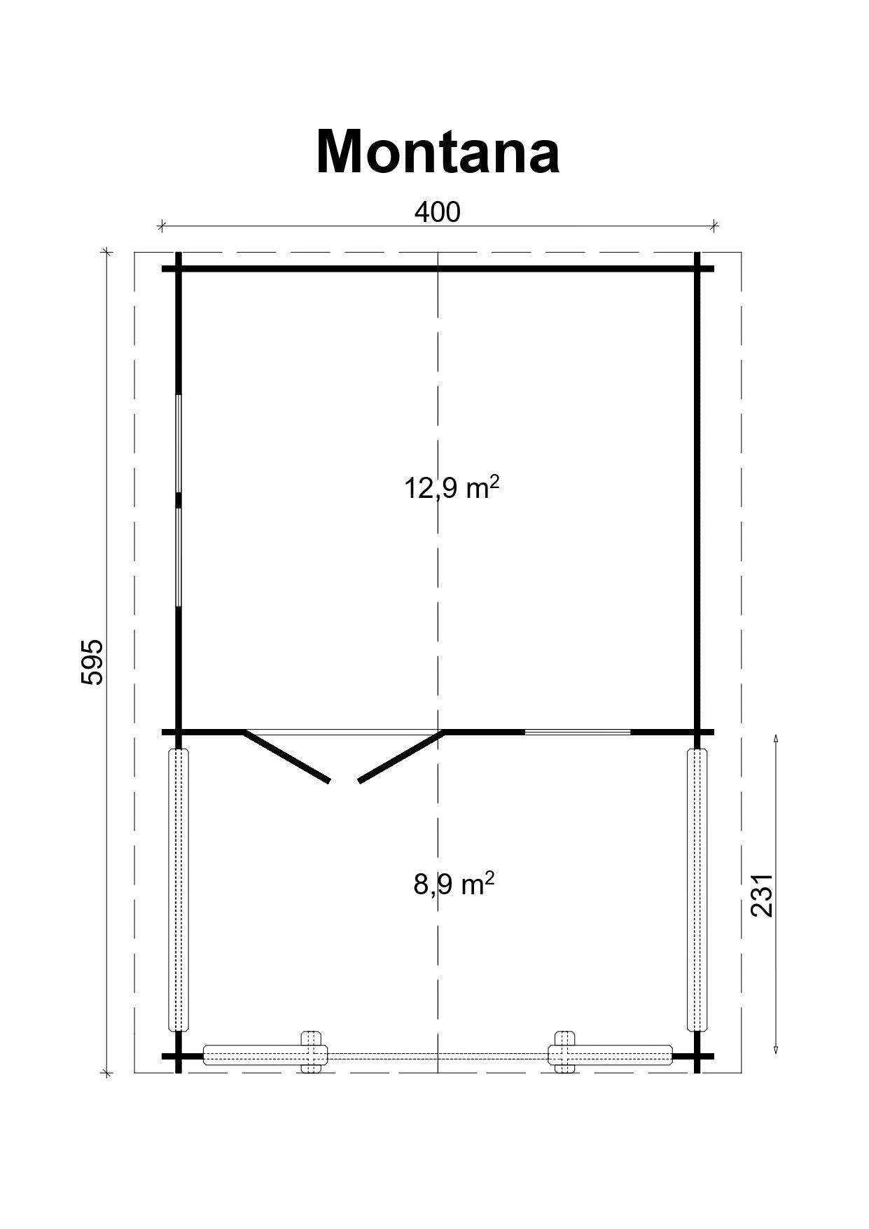 MONTANA 4.0x6.0m Log Cabin Plan