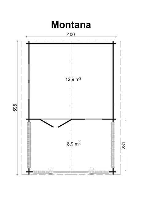 MONTANA 4.0x6.0m Log Cabin Plan