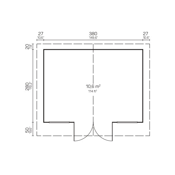 NERVION 4.0x3.0m Log Cabin