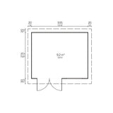 NEVADA 3.6x3.0m Log Cabin blueprints