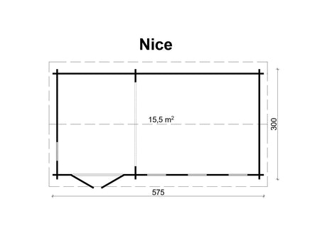 NICE 5.8x3.0m Log Cabin Plan