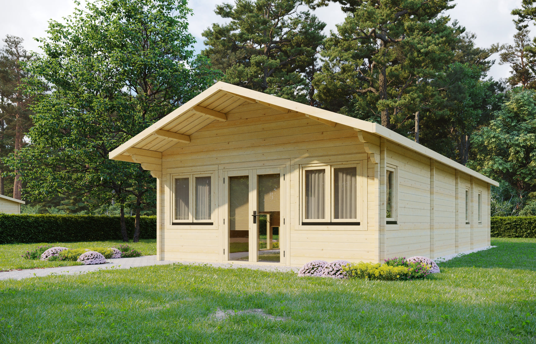 TBS124 Log Cabin Lodge | 12.0x6.0m - Timber Building Specialists
