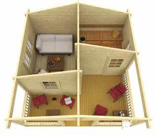 OTTO Sauna Log Cabin | 5.0x4.9m - Timber Building Specialists