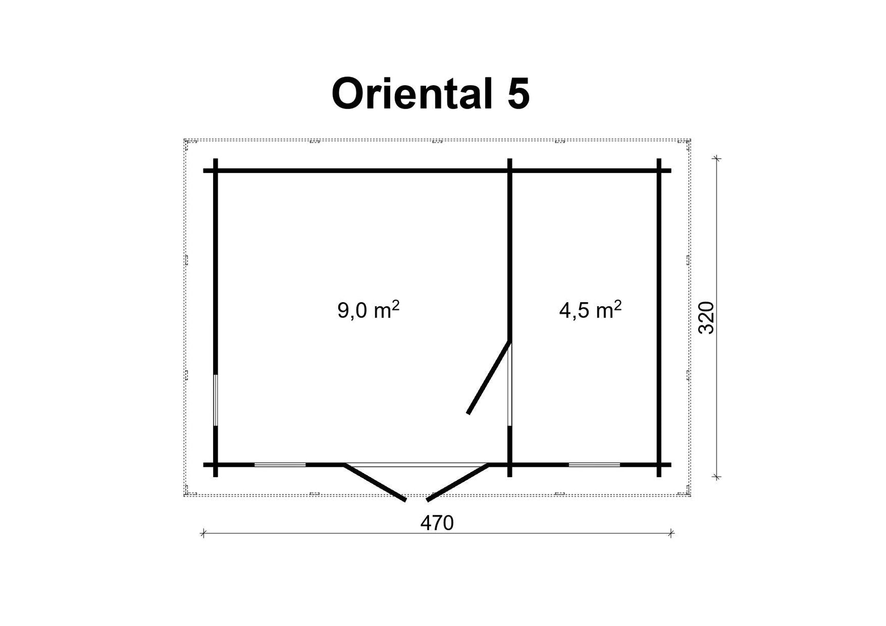 ORIENTAL-5 Log Cabin | 4.7x3.2m - Timber Building Specialists