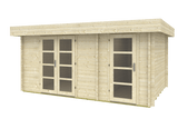 ORIENTAL-4 Log Cabin | 4.7x3.2m +3.0m - Timber Building Specialists