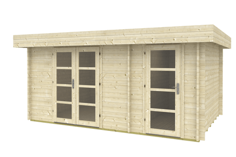 ORIENTAL-4 Log Cabin | 4.7x3.2m +3.0m - Timber Building Specialists