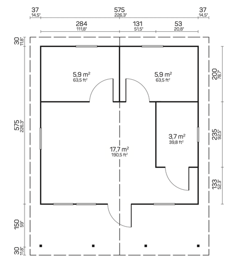 PADOVA Log Cabin | 6.0x6.0m - Timber Building Specialists