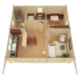 PALMA Log Cabin | 7.2x7.2m - Timber Building Specialists