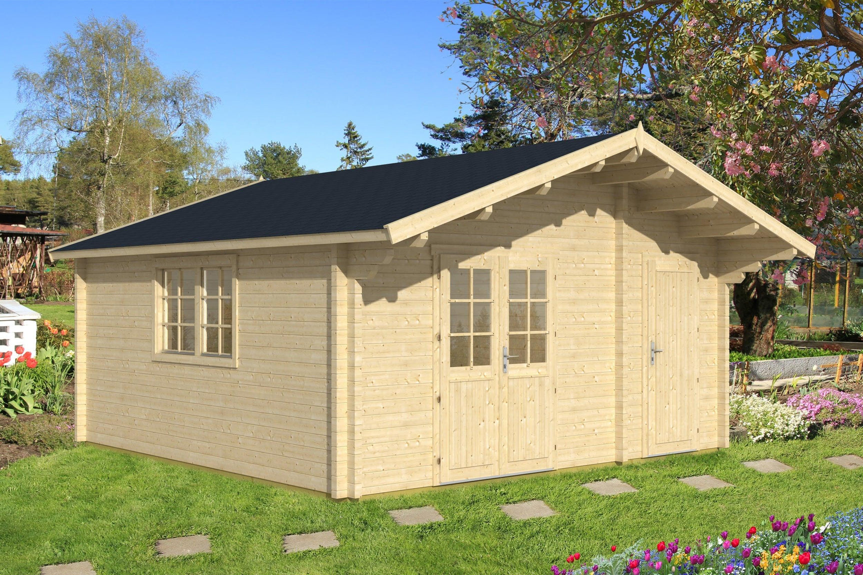 PEDRO F Log Cabin | 5.0x5.0m - Timber Building Specialists