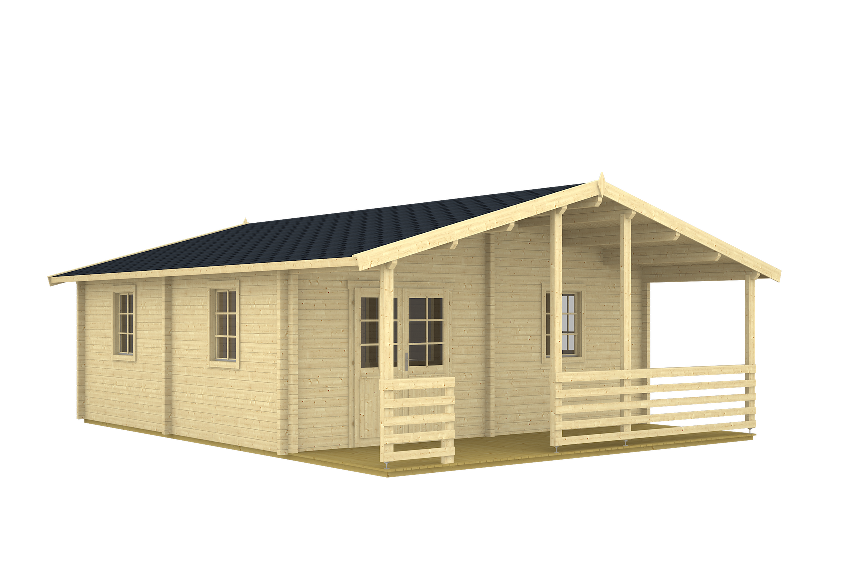 PETRA Log Cabin | 6.2x6.2m - Timber Building Specialists