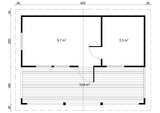PIHA-TUURI 25 6.2x2.7m Sauna Log Cabin Plan