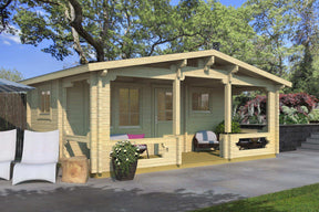 PIHA-TUURI 25 Sauna Log Cabin | 6.2x2.7m - Sauna Log Cabin - Timber Building Specialists