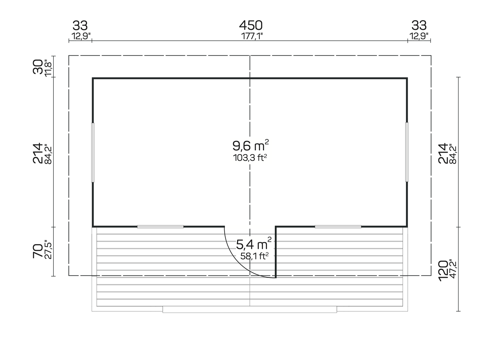 PIHA-AITTA 15 4.7x2.4m Log Cabin Plan