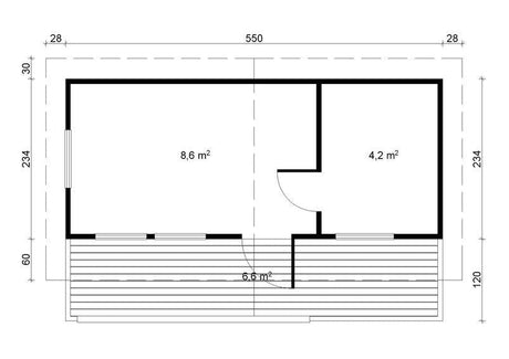 PIHA-TUURI 15 4.7x2.4m Sauna Log Cabin Plan