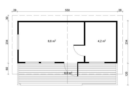 PIHA-TUURI 15 4.7x2.4m Sauna Log Cabin Plan