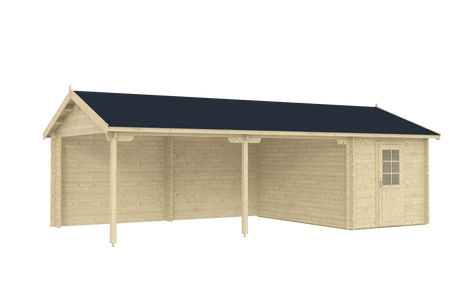RAUMA Log Cabin Garage | 6.0x5.3m - Timber Building Specialists