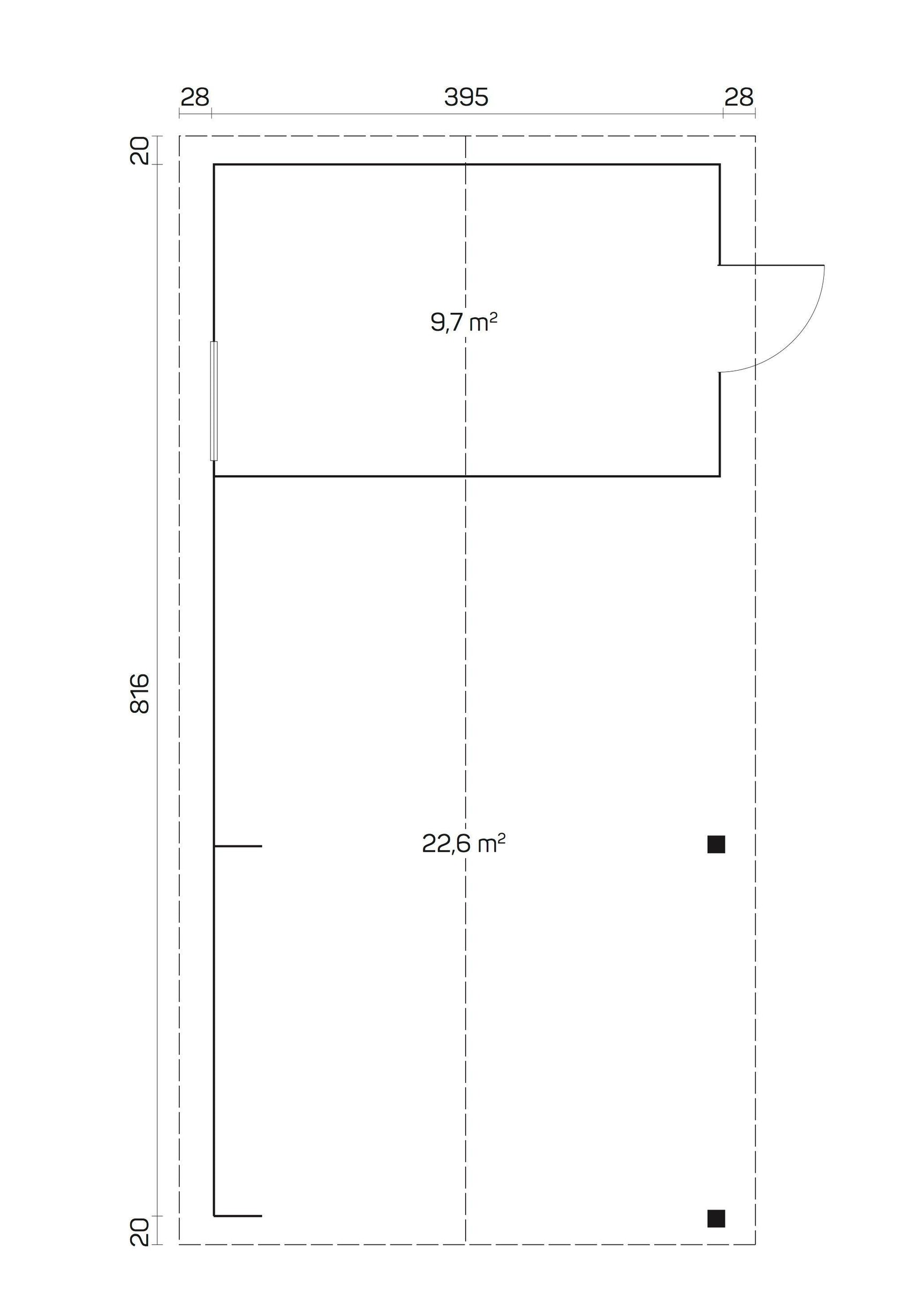 RAUMA Log Cabin Garage | 6.0x5.3m - Timber Building Specialists